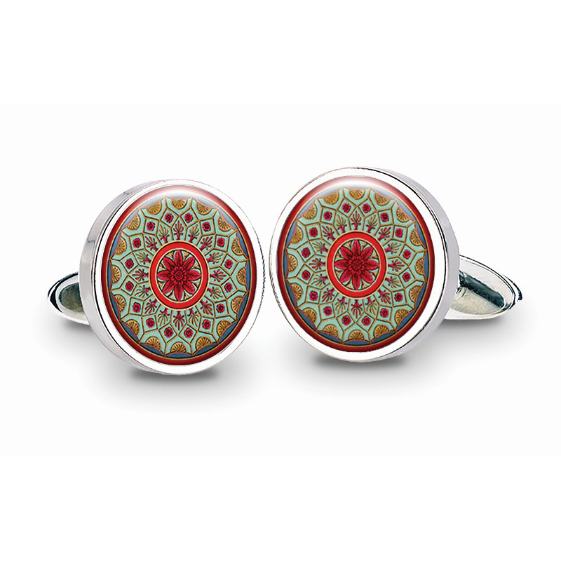 Adam Burnt Orange Cufflinks - Milina London