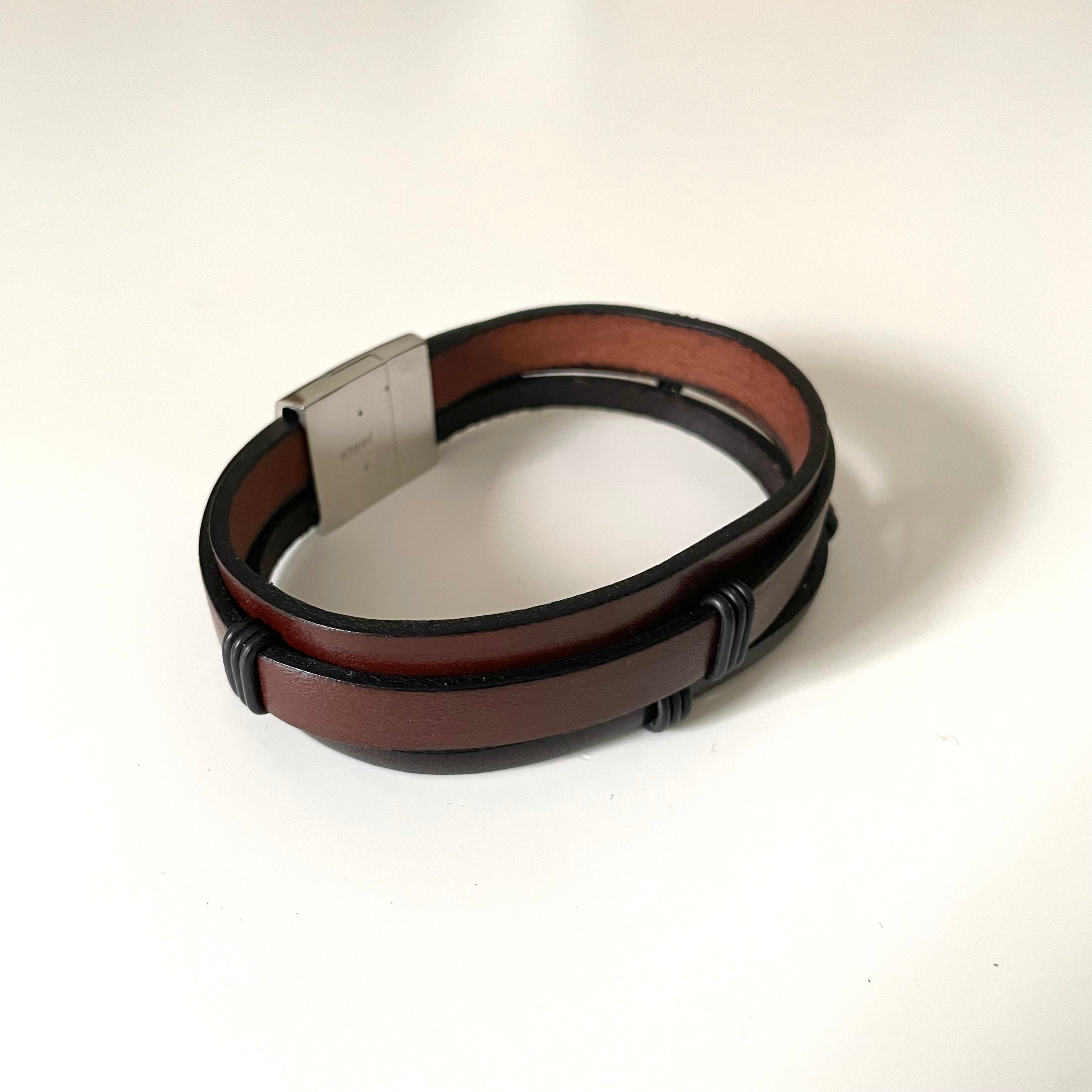 Men's Leather Bracelet | Milina London