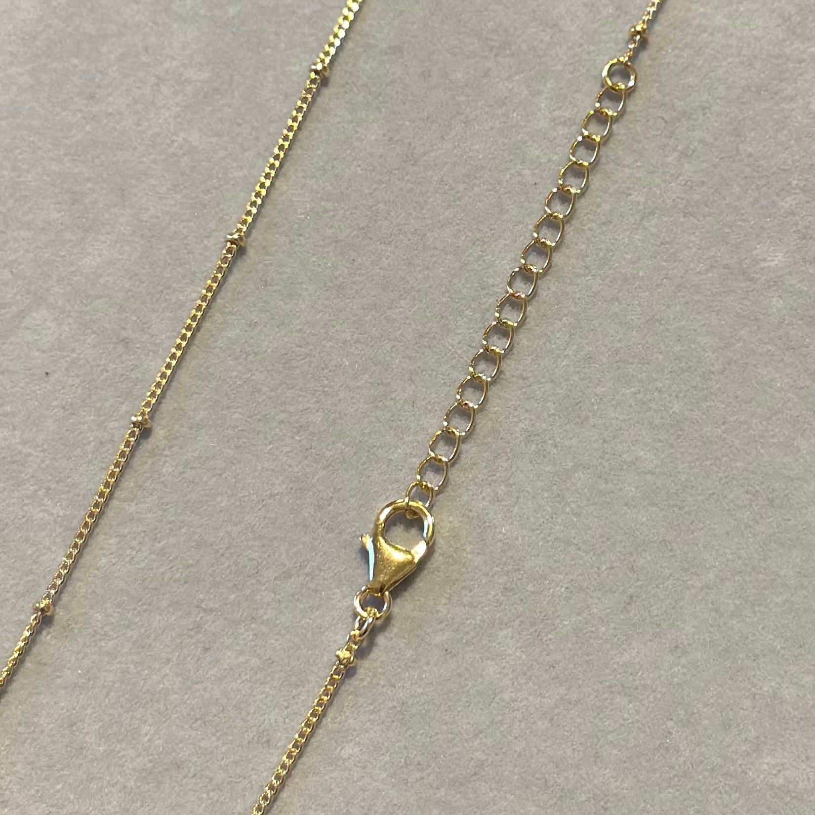 Gold Plated Sterling Silver Fine Intermittent Ball Chain