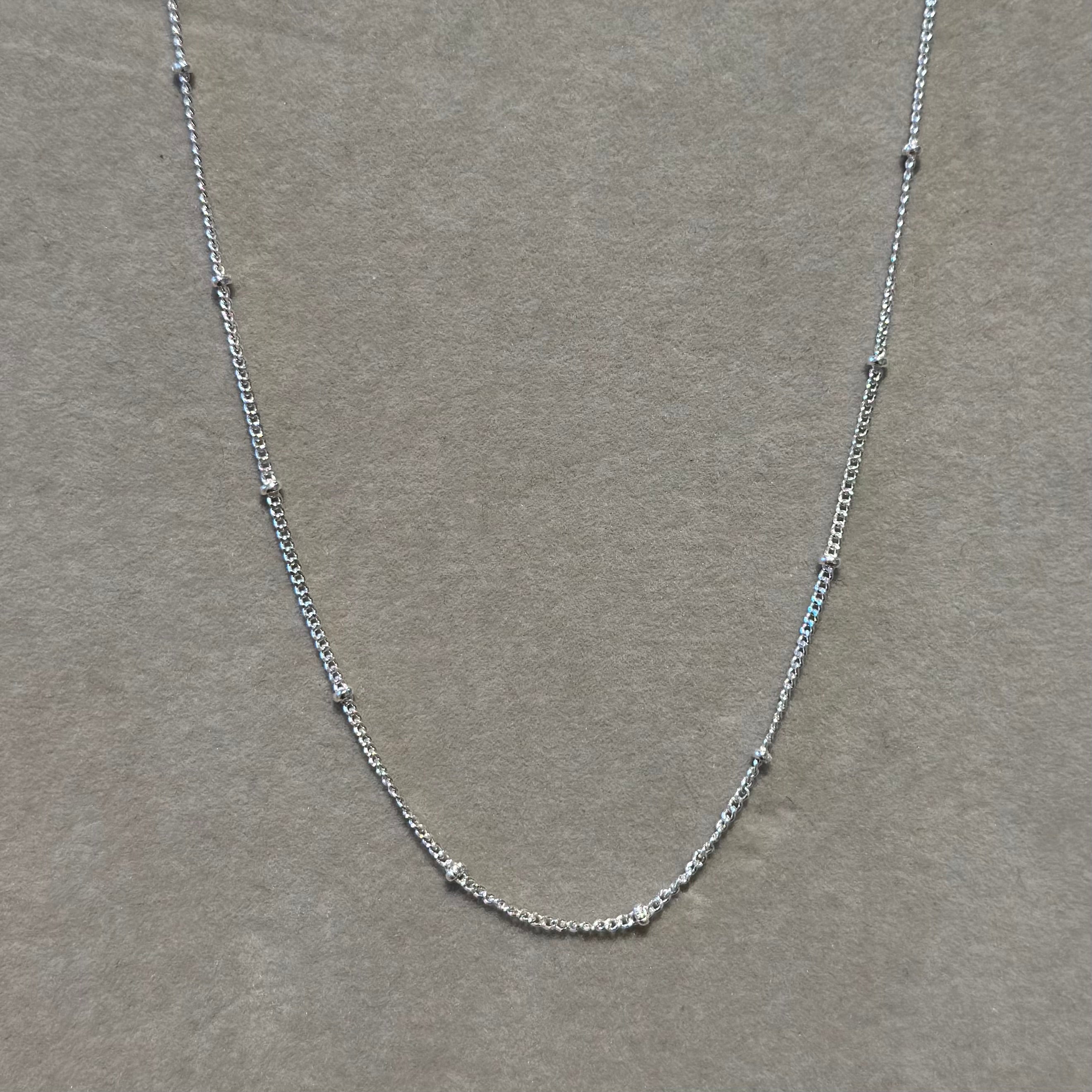 Sterling Silver Fine Intermittent Ball Chain