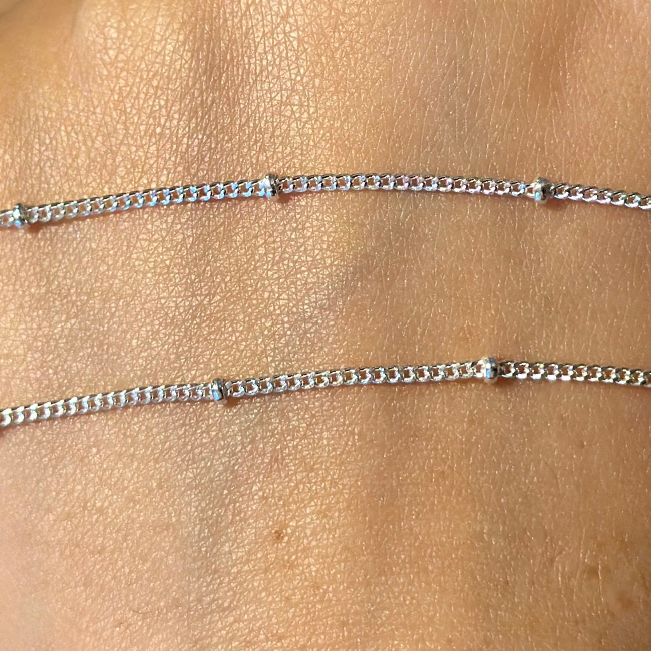 Sterling Silver Fine Intermittent Ball Chain