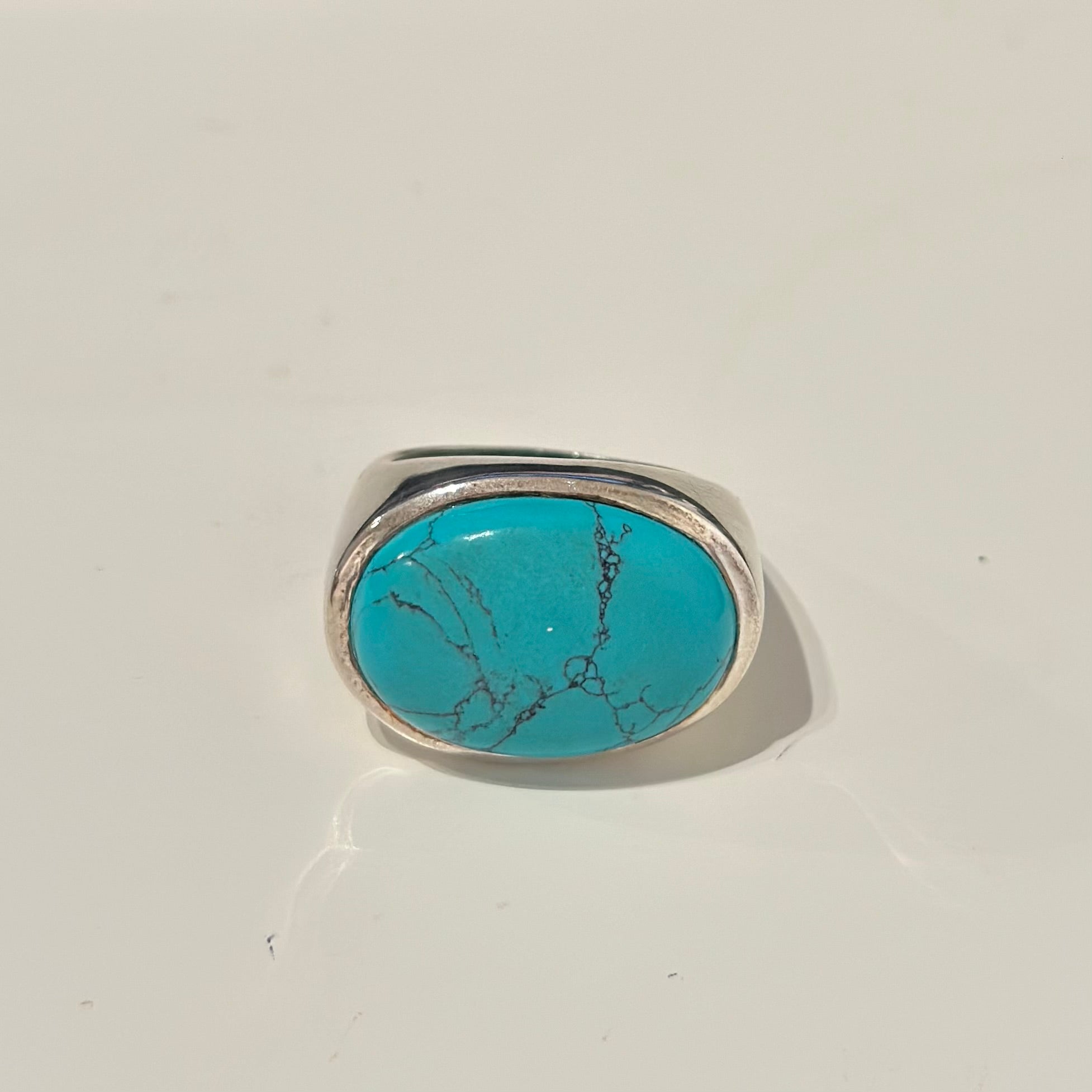 Statement Sterling Silver Turquoise Gemstone Ring