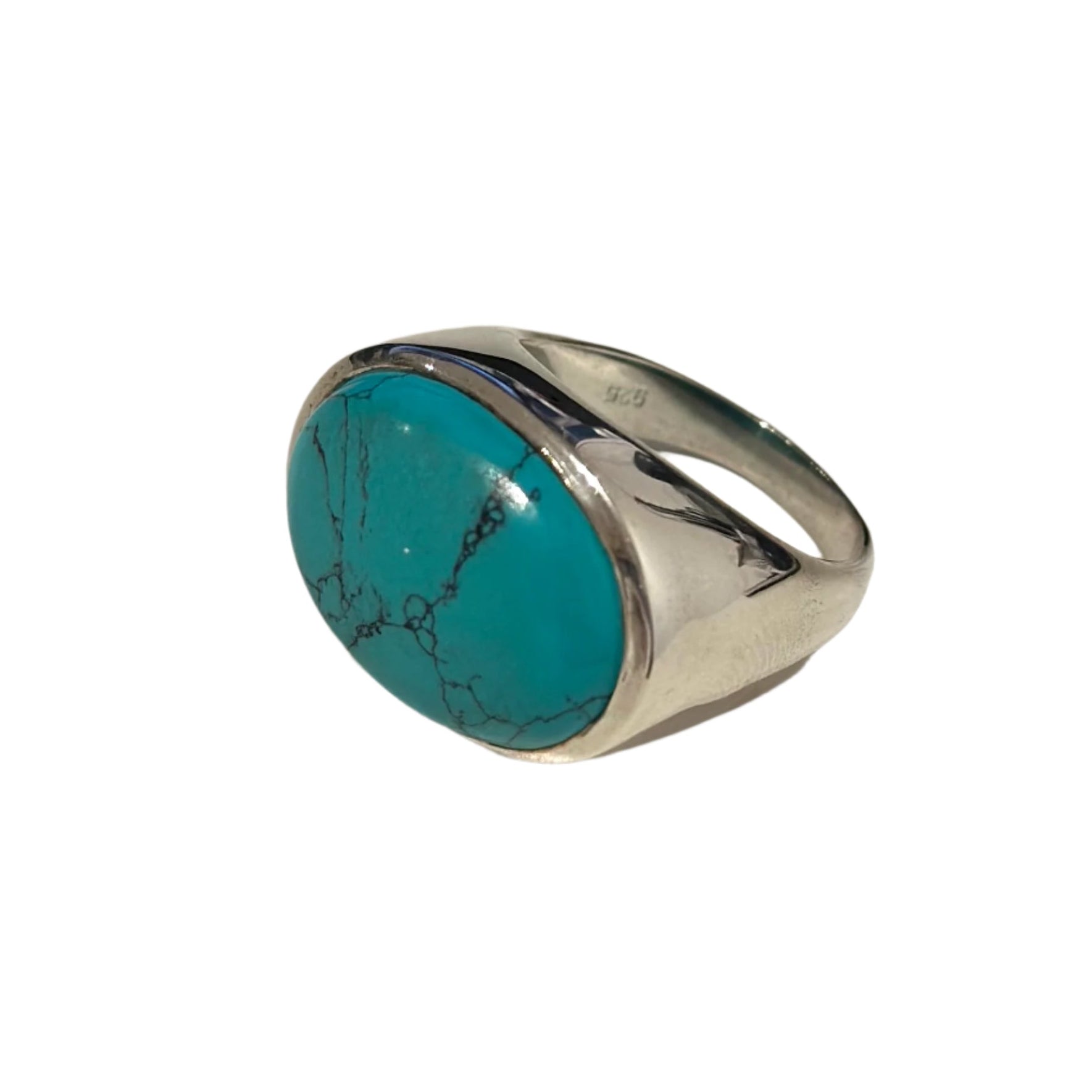 Statement Sterling Silver Turquoise Gemstone Ring