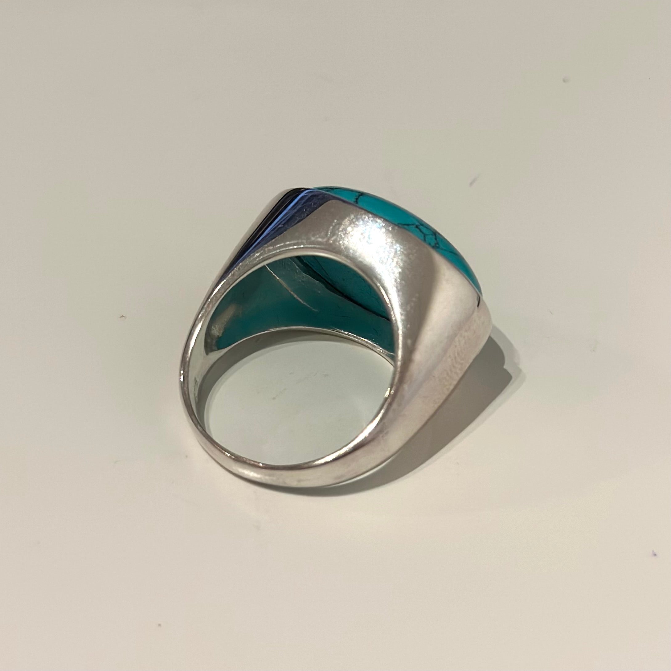 Statement Sterling Silver Turquoise Gemstone Ring