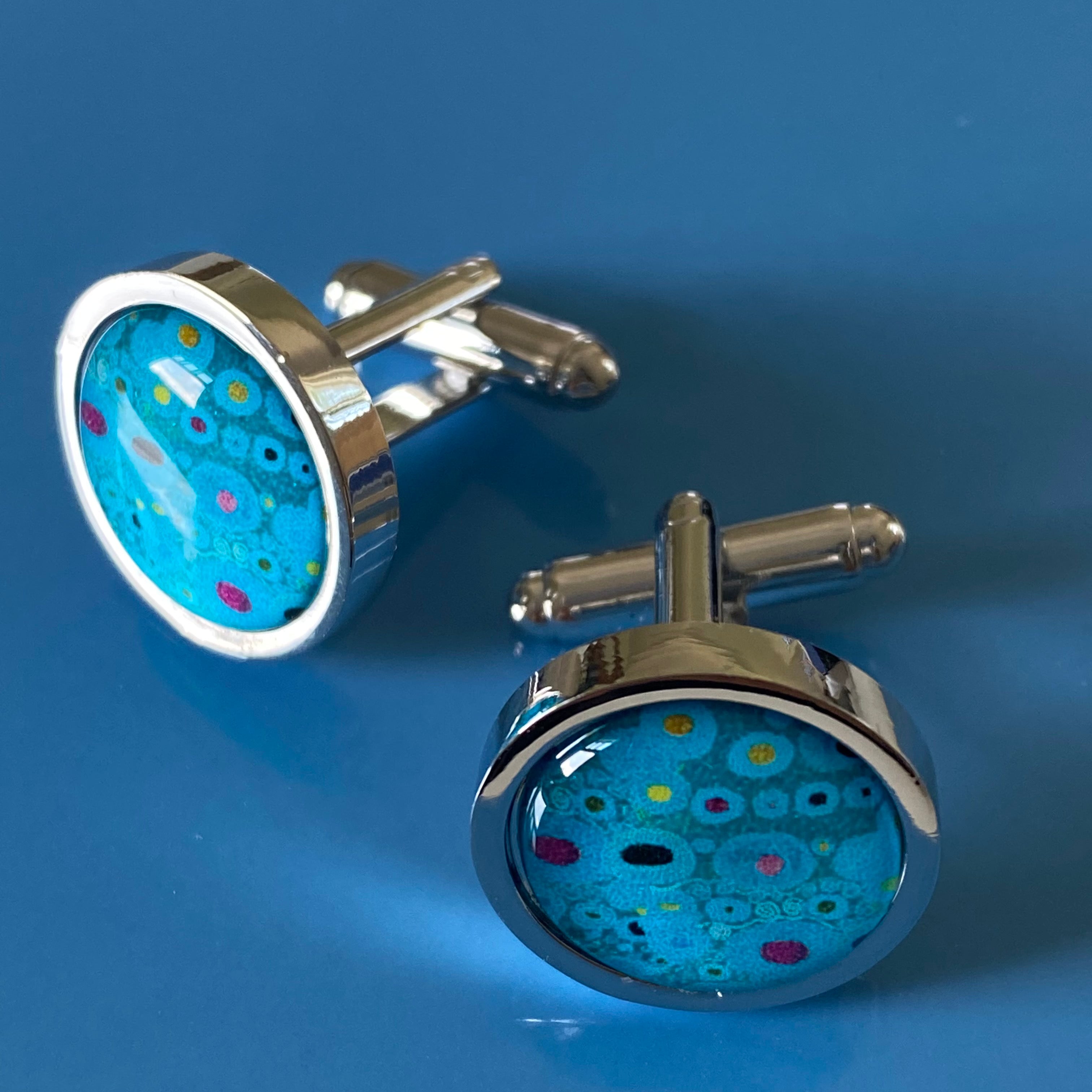 Cufflinks - Klimt Turquoise